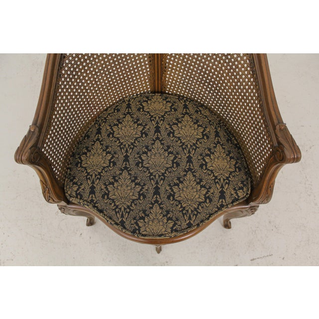 French Louis XV Cane Back Occasional Corner Chair Chairish