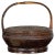 19th Century Chinese Qing Dynasty Handwoven Rattan & Bamboo Handled Basket For Sale - Image 13 of 13