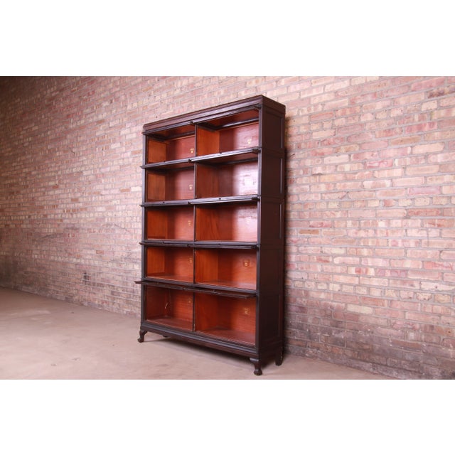 Antique Five Stack Double Barrister Bookcase by Macey, Circa 1920s