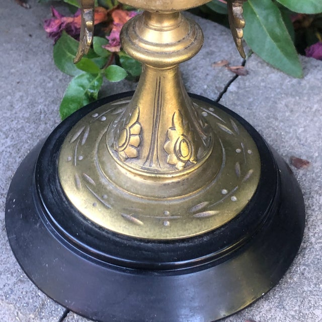 Grand Tour Late 19th Century Etruscan Bronze Doré Antique Urns on Marble Bases - a Pair For Sale - Image 3 of 10