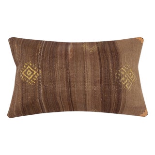 14"x24" Kilim Cushion Cover. Hand-Woven Pillowcase. Turkish Lumbar Pillow Cover For Sale
