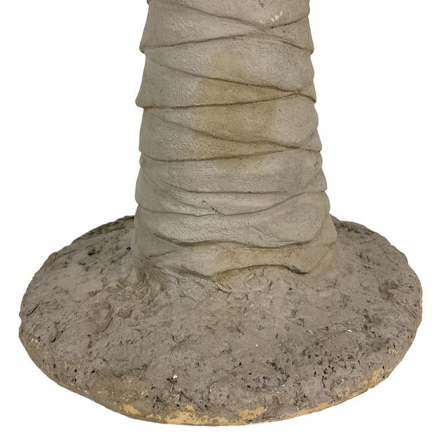 Vintage 1960s Plaster Palm Tree Floor Lamp W/ Metal Bullet Shade - Tropical Tiki Island Beach Decor - Mario Torres Style For Sale - Image 17 of 18