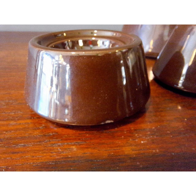 Brown Cono Model Stacking Tableware Set by Ambrogio Pozzi for Pierre Cardin, Italy, 1960s For Sale - Image 8 of 12