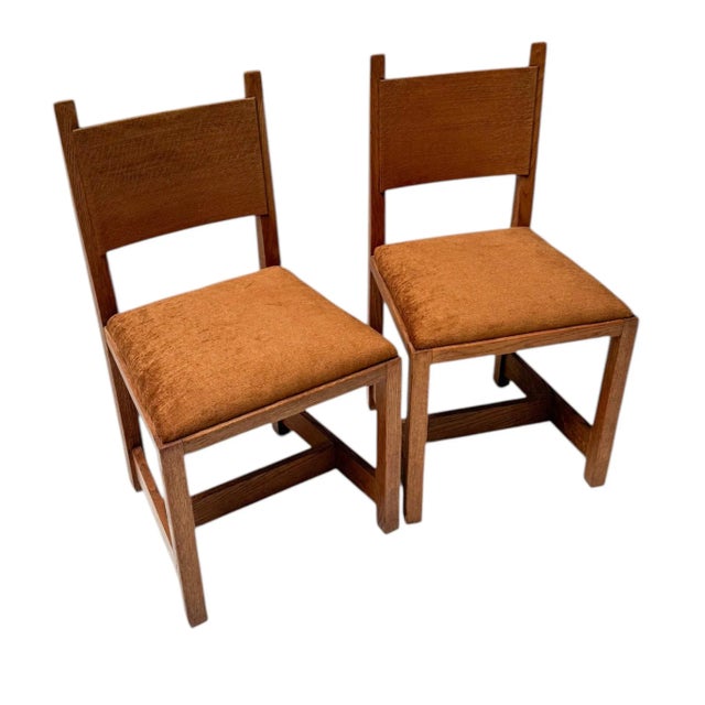 Magnificent and rare pair of art deco modernist side chairs. Design by hendrik wouda for h. Pander & zonen den haag....