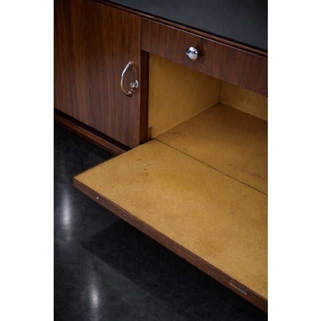 Large French Art Deco Walnut Buffet, 1920s For Sale - Image 12 of 18