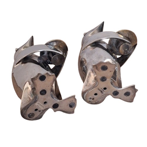 1990s Restoration Hardware Penguin Silver-Plated Candle Holders Set of 2 For Sale - Image 11 of 11