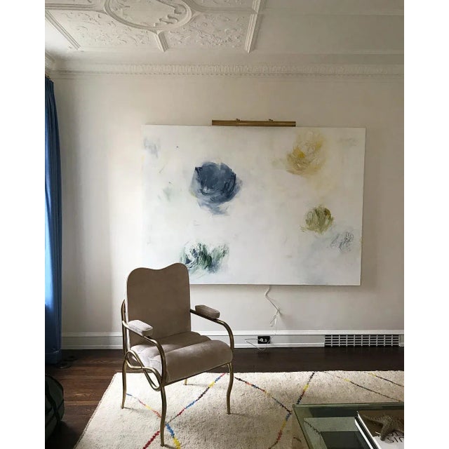 Contemporary Moroccan Style Rug with Organic Modern Style 12'05 x 19'08. This hand-knotted wool contemporary Moroccan area...