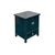 Traditional Oriental Black Lacquer Moon Face Hardware Small End Table Nightstand For Sale - Image 3 of 12