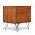 1950s Pair of Mid-Century Modern Walnut Nightstand Cabinets on Hairpin Legs For Sale - Image 9 of 11