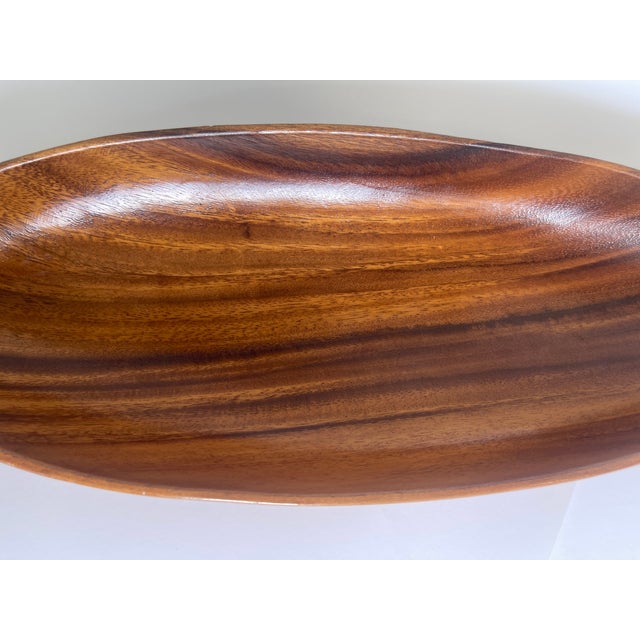 1960's Hand Carved Sculptural Monkey Pod Wood Serving Tray / Centrepiece Set For Sale In Jacksonville, FL - Image 6 of 10