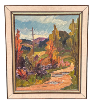 G. Grontzon, The Hillside Path, 1950s, Oil on Canvas, Framed