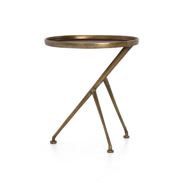 2020s Four Hands Schmidt Accent Table - Raw Antique Brass For Sale - Image 5 of 12