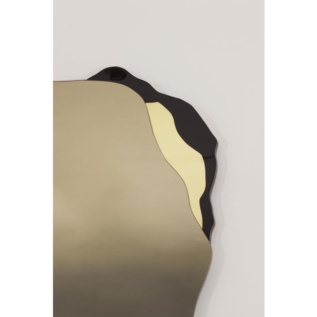 Arizona Mirror in Anthracite Lacquered and Polished Brass by InsidherLand, in New conditions. Designed from 2000 Labeled...