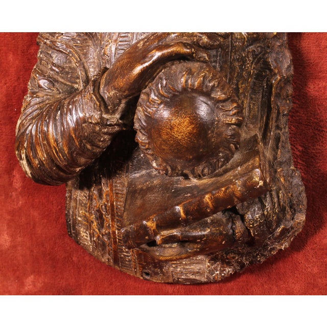 Renaissance Saint Bartholomew in Walnut, 1600s For Sale - Image 14 of 15