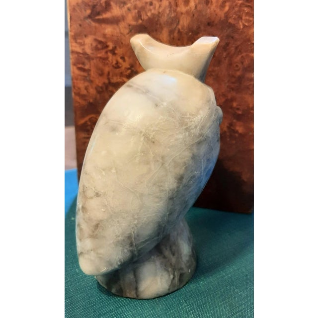 Elevate your home decor with this stunning Italian Alabaster Brutalist Mid Century Owl Figurine! A true standout piece...