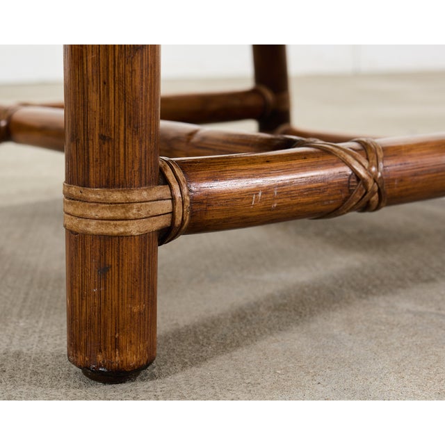Set of Eight McGuire Organic Modern Rattan Dining Chairs For Sale - Image 16 of 18