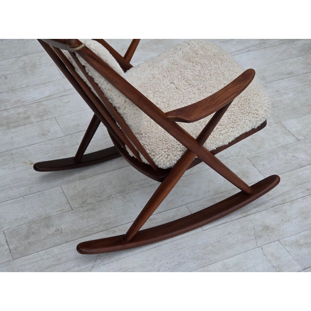 Vintage Danish Rocking Chair by Frank Reenskaug for Bramin, 1960s For Sale - Image 9 of 18