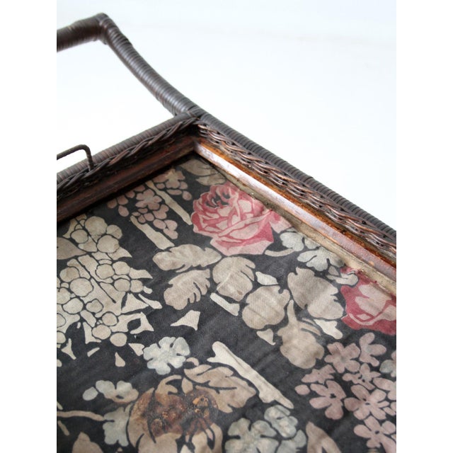 Early 1900s American Wicker Serving Cart For Sale - Image 16 of 18