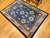 Vintage Art Deco Chinese Rug, Handwoven Wool Pile, Floral Design, Blue, 6' x 8' For Sale - Image 14 of 14