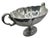 Metal Vintage Pewter Pedestal Centerpiece Bowl With Scalloped Rim and Scrolled Handles For Sale - Image 7 of 10