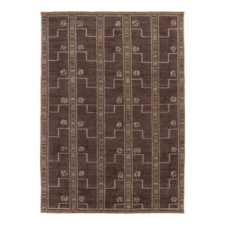 Rug & Kilim’s Oversized Scandinavian Style Rug in Earthy Brown Hues For Sale