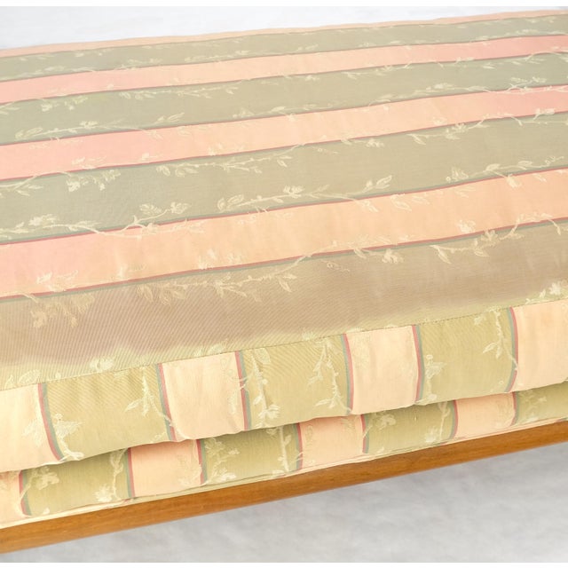 Hollywood Regency Klismos Light Carved Walnut Frame Chaise Lounge Chair Stunning MIINT Frame! For Sale - Image 3 of 13