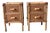Bamboo and Cane Nightstands with Drawers, Set of 2 For Sale
