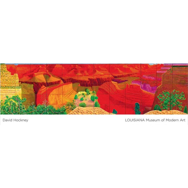 David Hockney a Closer Grand Canyon Official Exhibition Poster Dimensions: 53,9 x 18,1 in / 137 x 46 cm Sold unframed