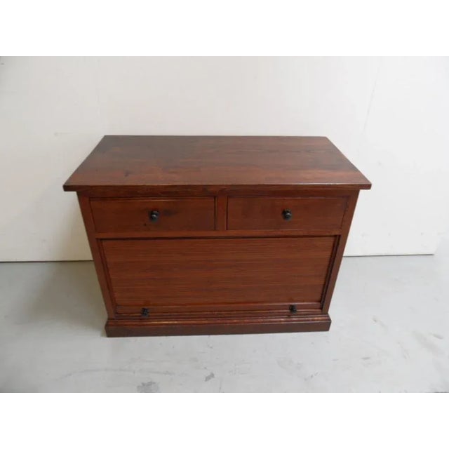 Vintage Dutch Oak Filing Cabinet with Roller Shutter, 1920s, in Very Good conditions. Designed 1920 to 1949