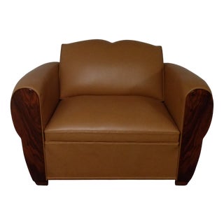 Havana Club Gentlemans Chair in Leather, 1930s For Sale