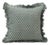 Fabdivine Ethnic Block Print Fril Cushion Cover Gray 14x14 Inch Pure Linen- Haryali For Sale