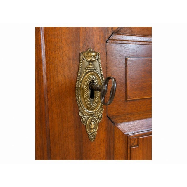 Louis XVI Walnut Armoire with Fine Marquetry For Sale - Image 6 of 8