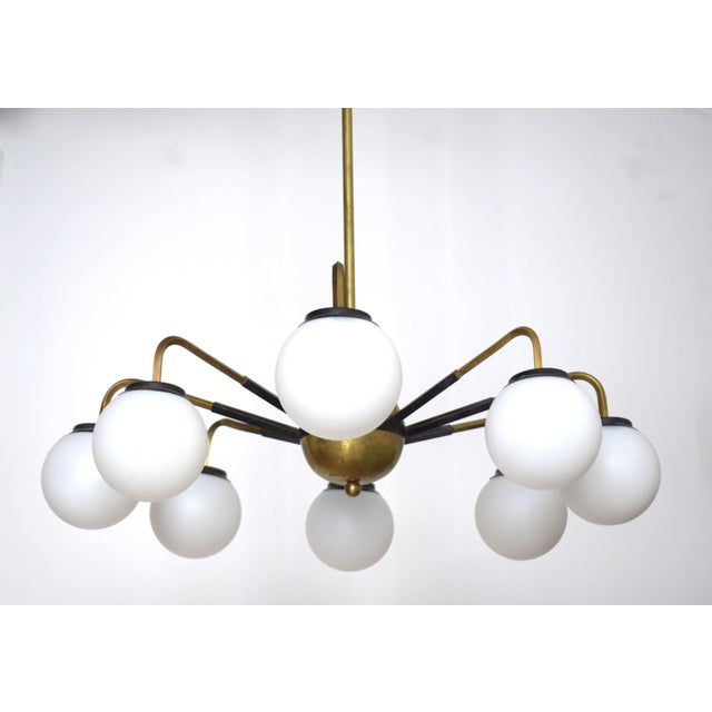 1950s Italian Sputnik Chandelier with Adjustable Arms from Stilnovo, 1950s For Sale - Image 5 of 17