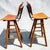 Arthur Umanoff Pair Original MCM Arthur Umanoff Style Wood Slat Stools For Sale - Image 4 of 7