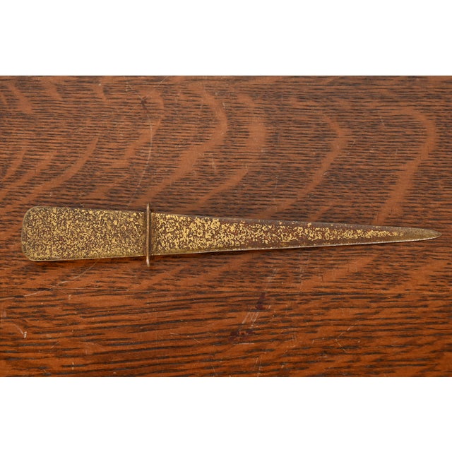 Silver Crest Arts & Crafts Bronze Letter Opener For Sale - Image 9 of 11