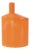 Orange Valencia Askewed Tall Bottle Vase For Sale