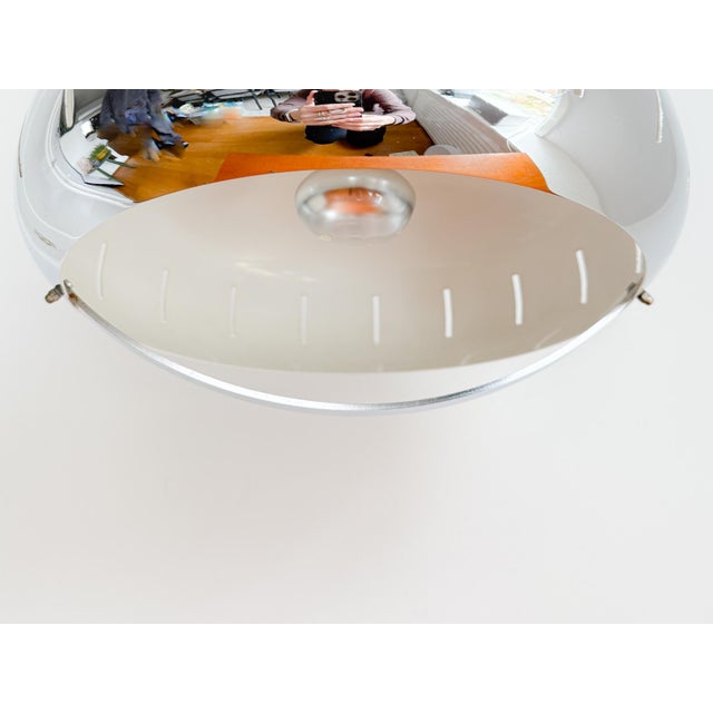 Mid-Century Modern Space Age Dutch Pendant Lamp in Chrome by Herda, 1970s For Sale - Image 4 of 12