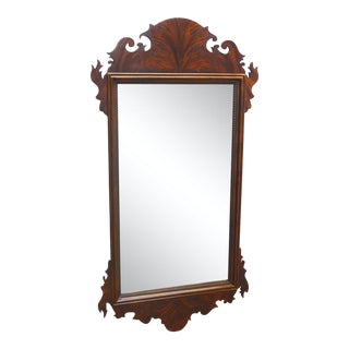 Henredon Mahogany Chippendale Beveled Wall Mirror For Sale