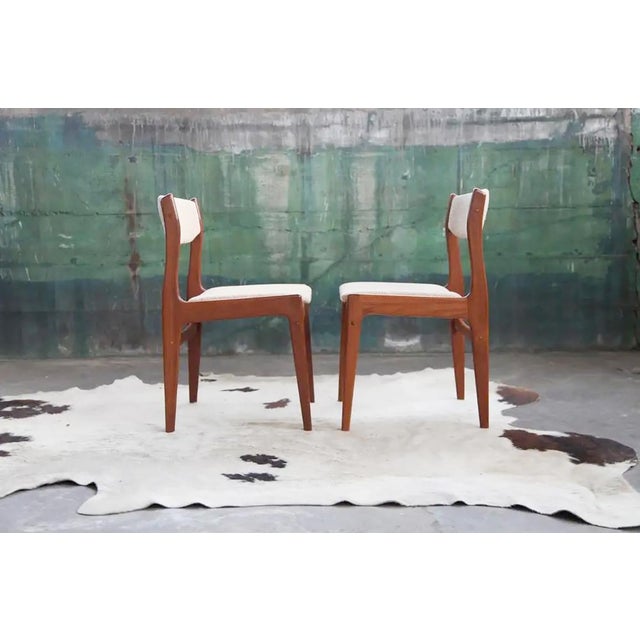 Danish Teak 60s 70s Larsen Dining Table + 6 Benny Linden Teak Chairs Set of 7 For Sale - Image 10 of 14