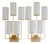 Tiges5 Wall Sconces in Patinated Gold Metal and Fabric by Aymeric Lefort, Set of 2 For Sale