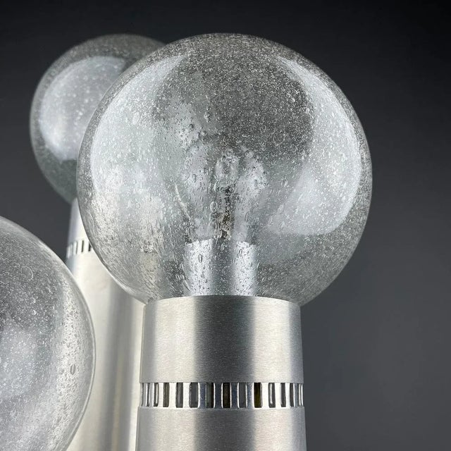 Brushed Aluminum Floor Lamp, Italy, 1970s For Sale - Image 4 of 13