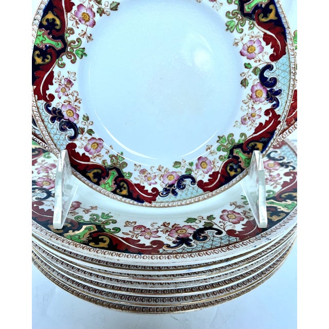 Early 1900s John Maddock & Sons Climax Dinner and Dessert Plates - Set of 15 For Sale In Dallas - Image 6 of 15