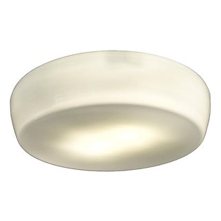 Vintage Ceiling Lamp with Large Opaque White Glass Shade by Heinrich Popp, 1990s For Sale