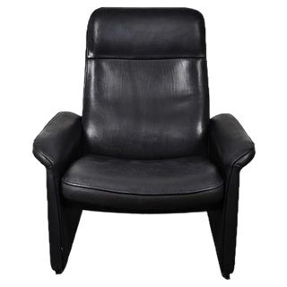 Black Leather DS50 Armchair from de Sede, 1980s For Sale