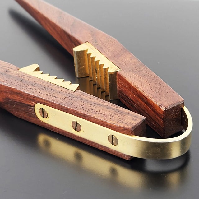 Mid-Century Modern Mid-Century Danish Teak & Brass Nutcracker by Poul Knudsen, 1950s For Sale - Image 3 of 10