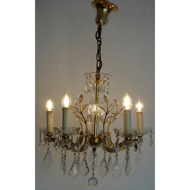 Antique Maria Theresia 5-Light Chandelier from Palwa, 1960s For Sale - Image 12 of 14