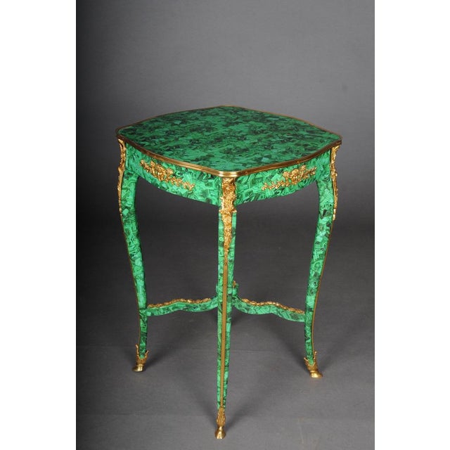 Louis XV Malachite Side Table For Sale - Image 6 of 14