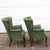Hollywood Regency Vintage Channel Back Armchairs With Nail Head Trim and Cabriole Legs- A Pair For Sale - Image 3 of 12
