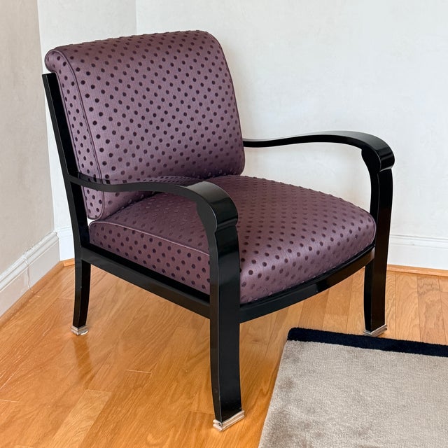 Art Deco Sally Sirkin Lewis for J. Robert Scott Art Deco Chair For Sale - Image 3 of 4