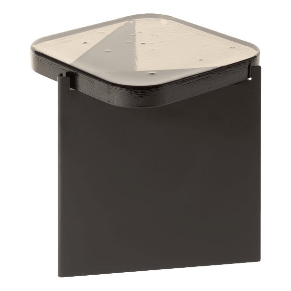 Alwa Square One Side Table with Smoky Grey Top and Black Base by Sebastian Herkner for Pulpo For Sale